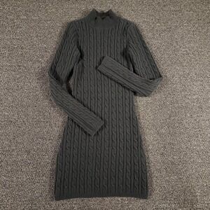 Hollister Cable Knit Mock Neck Sweater Dress  Womens Size S Long Sleeve